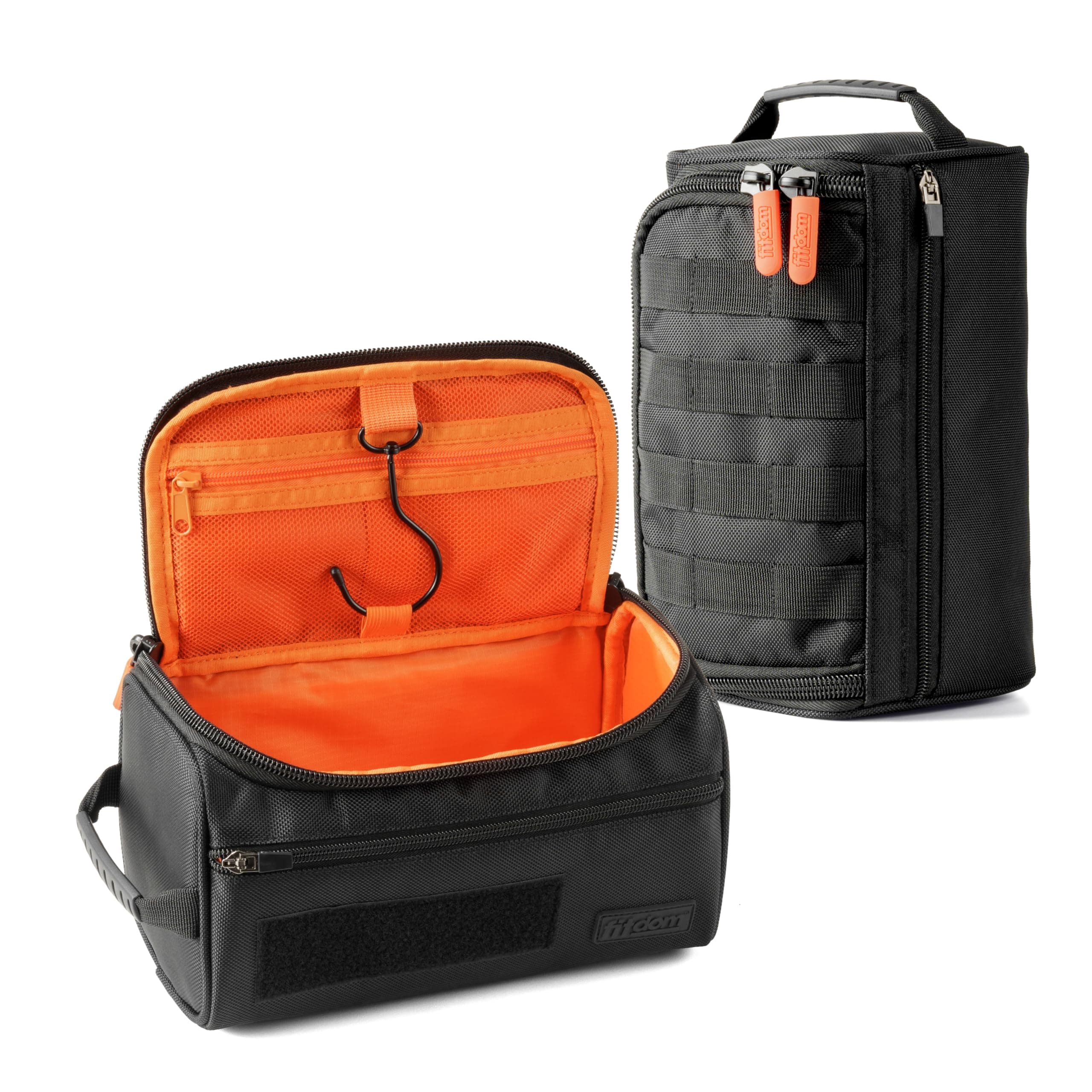 Fitdom Tactical Hanging Toiletry Bag for Men, Travel Dopp Kit Organizer